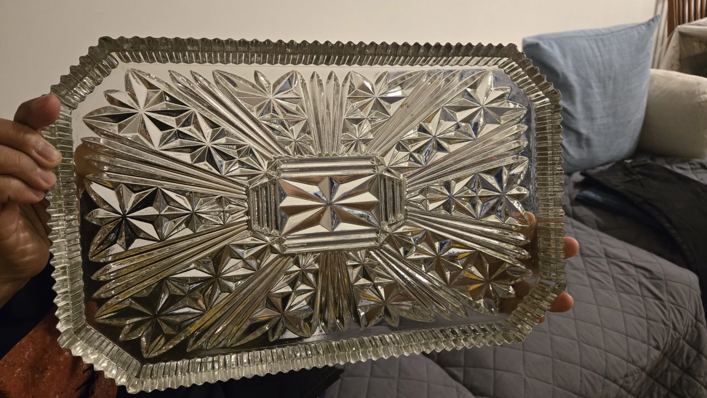 Decorative Glass Serving Tray