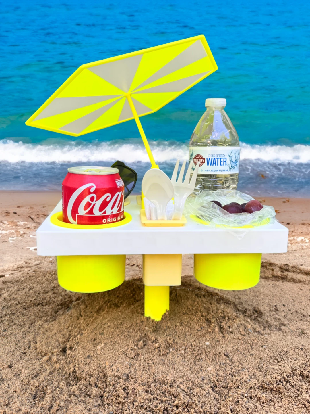 Beach Drink Caddy with Umbrella