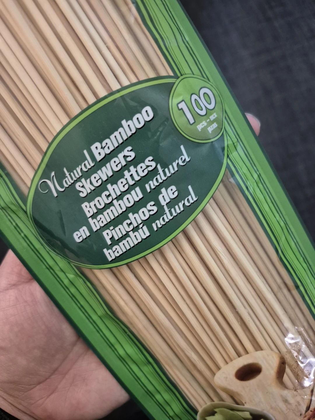 Natural Bamboo Skewers - 100 pcs - photo 2