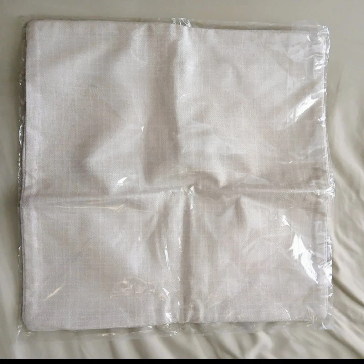 2 White Linen Pillow Covers