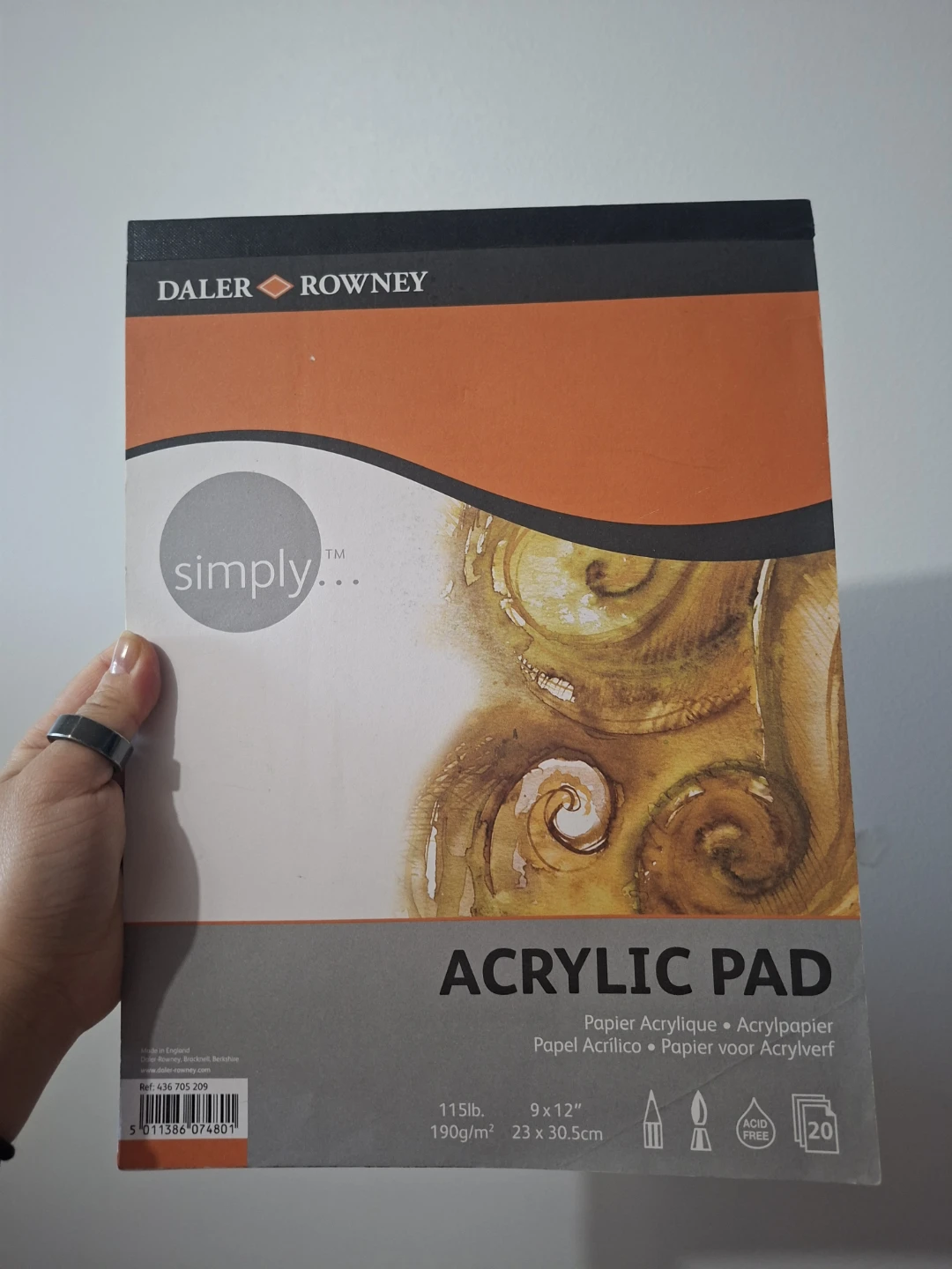 Daler Rowney Simply Acrylic Pad 9" x 12"