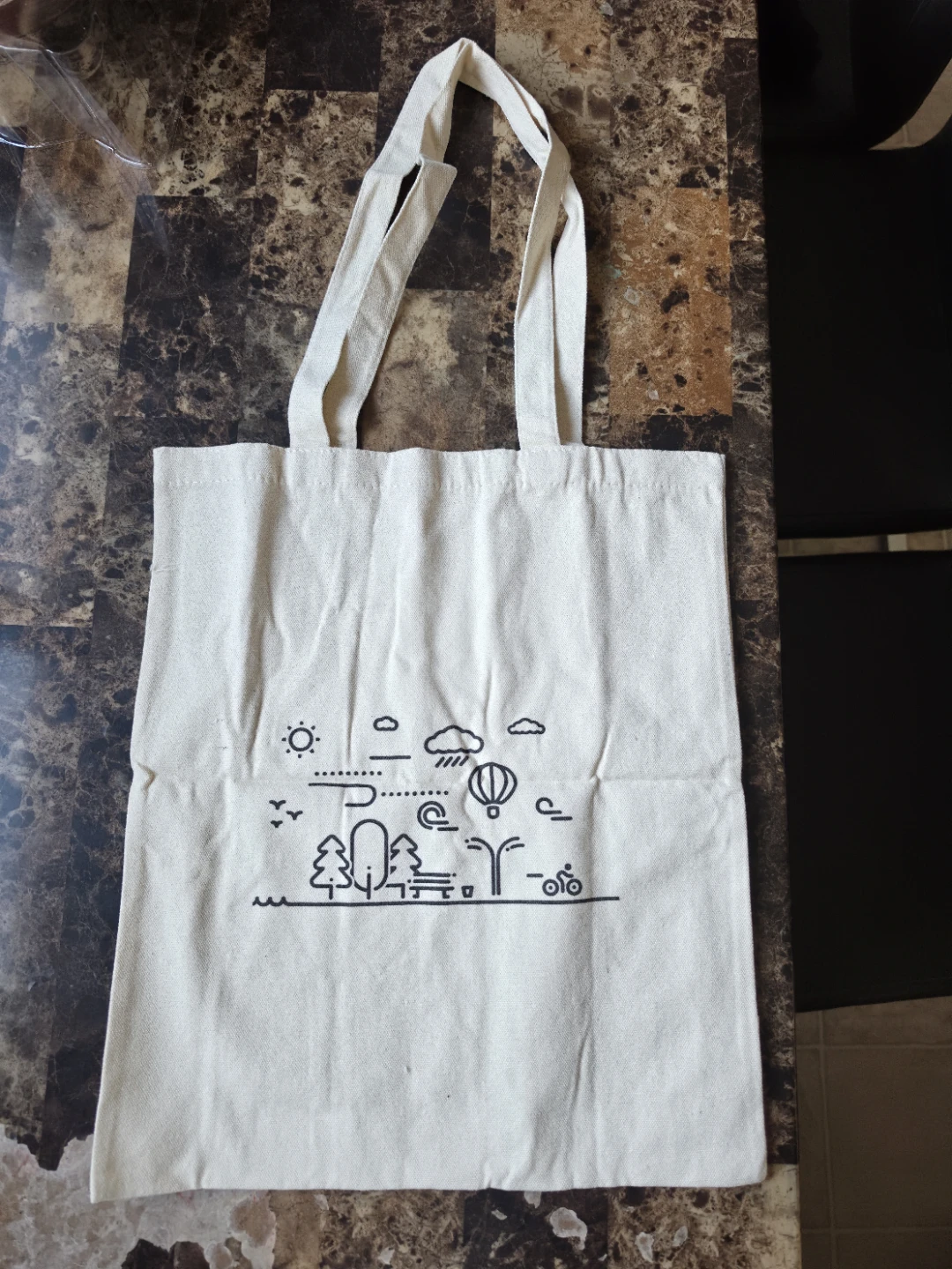 New Tote Bag Natural Canvas Tote Bag, Reusable Shopping Bag - photo 2