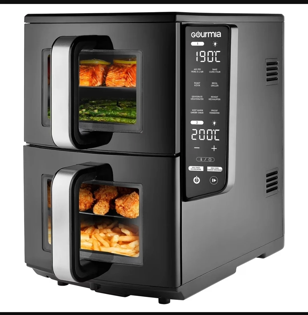 Gourmia 8-Quart Dual Basket Air Fryer - NEW!!!