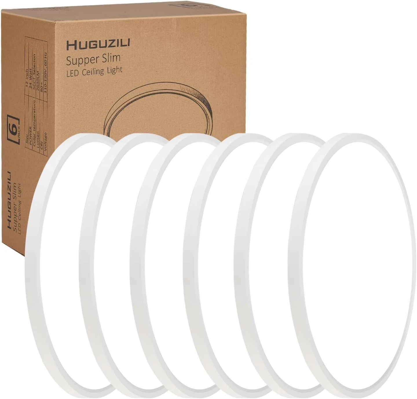 Super Slim LED Ceiling Light 6 Pack