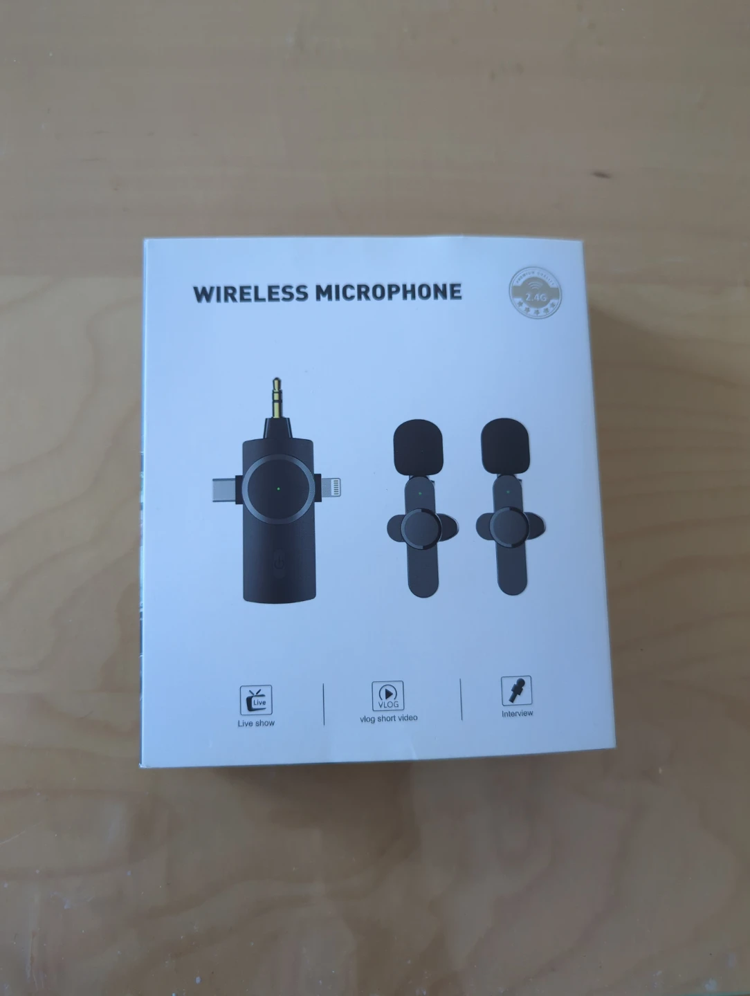 Wireless Microphone Kit with 2 Transmitters and 1 Receiver