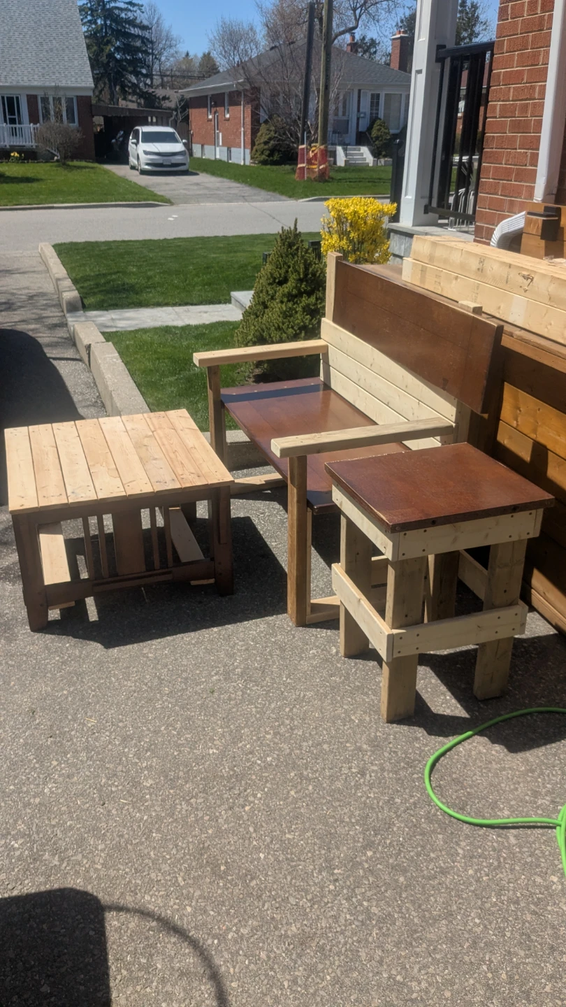 Wooden Patio Furniture Set - photo 2