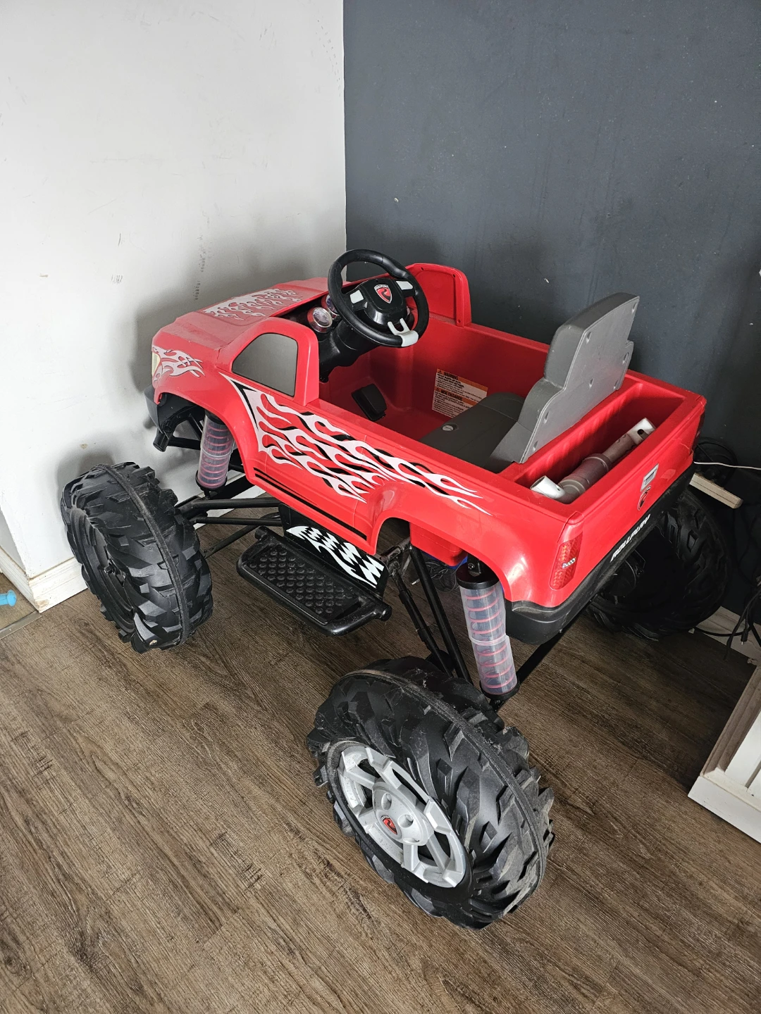 Red Monster Truck Ride-On Toy 12V