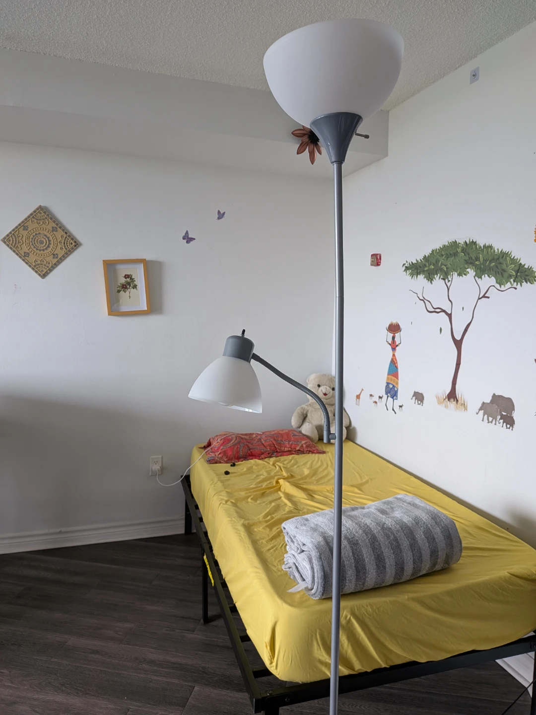 Adjustable Floor Lamp with Reading Light