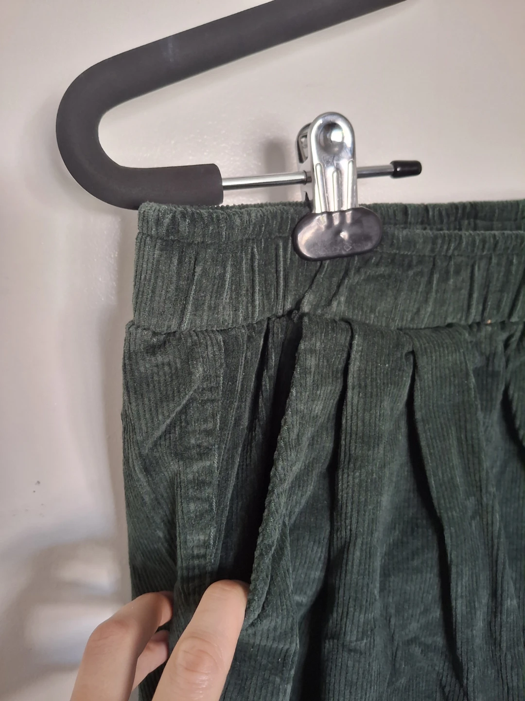 Corduroy Pants - Dark Green - photo 3