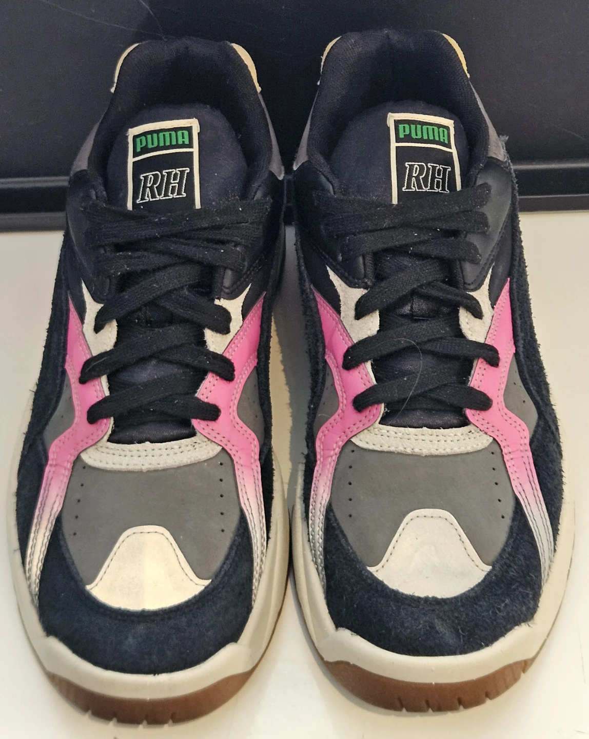 Puma Performer X Rhude Mens Size 9.5 Black Gray Pink Sneakers