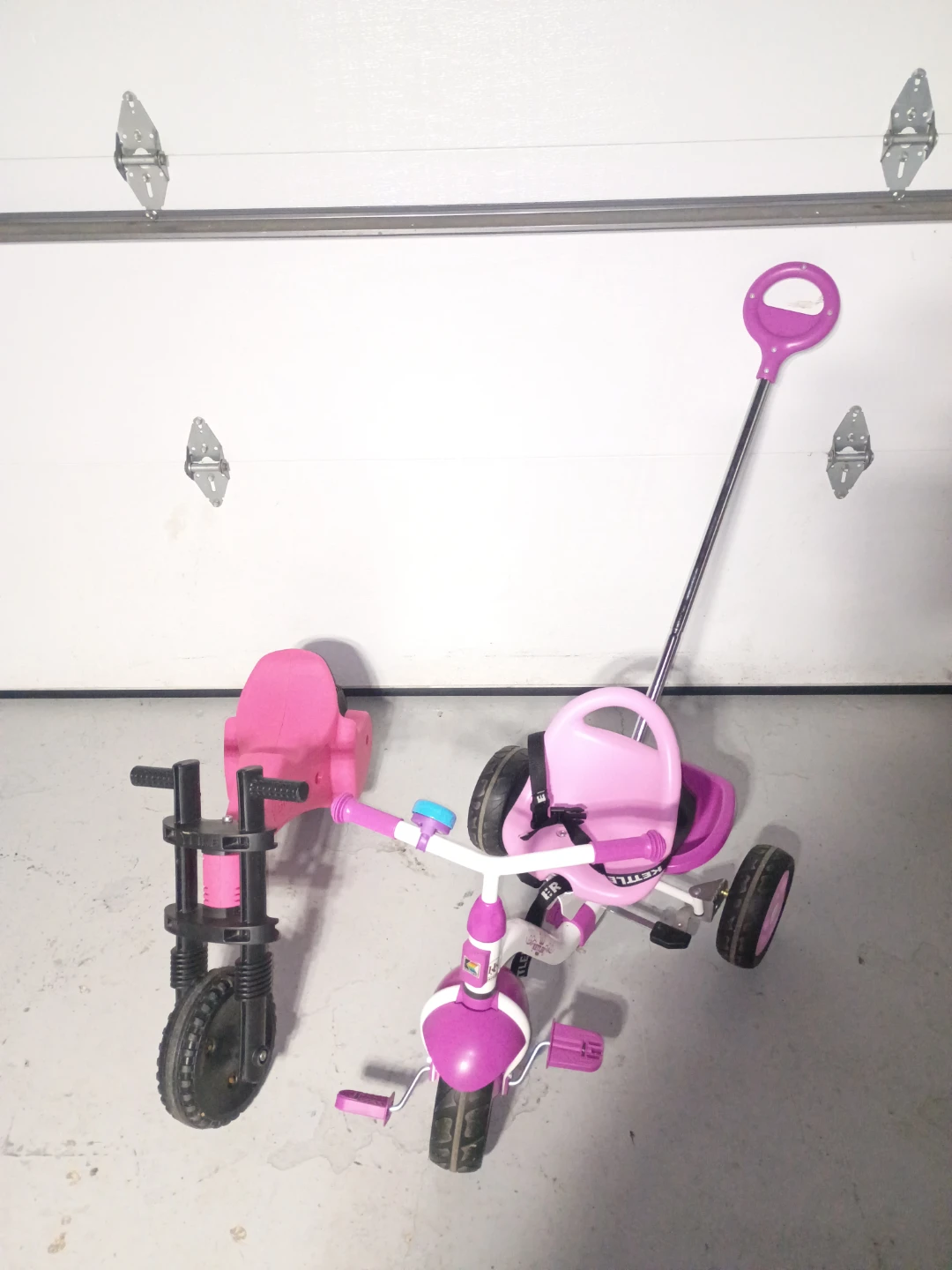 Pink & Purple Kids Tricycle and mini moto