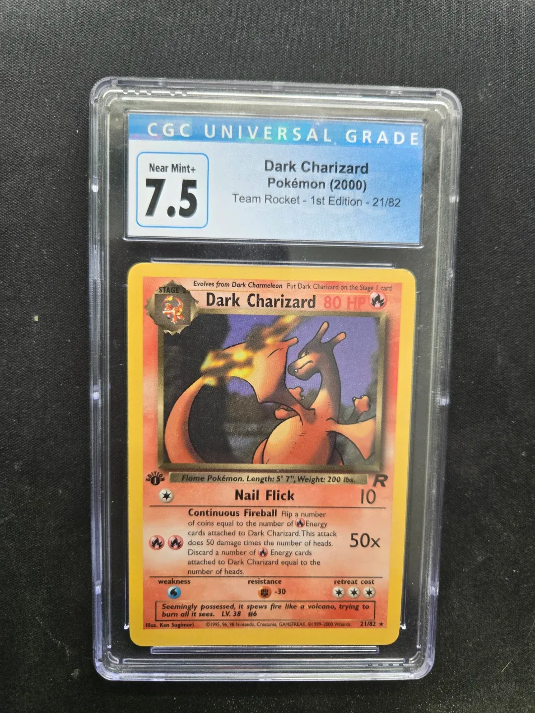Dark Charizard Pokémon Card (Team Rocket 1st Edition) - photo 2