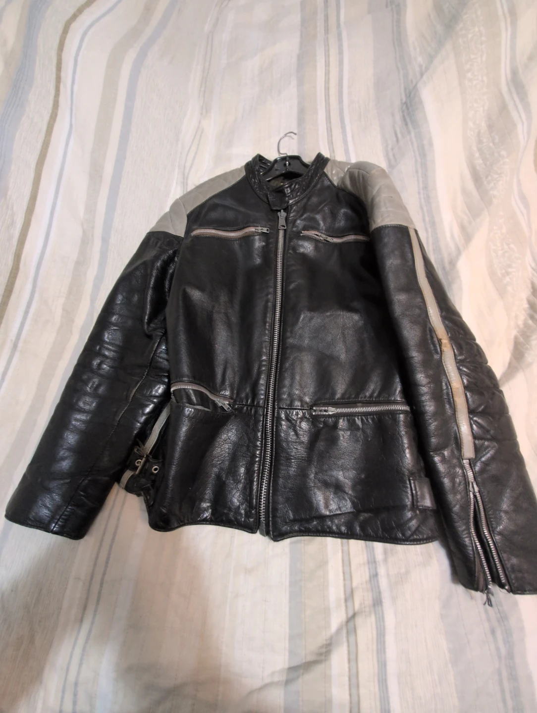 Vintage Leather Motorcycle Jacket