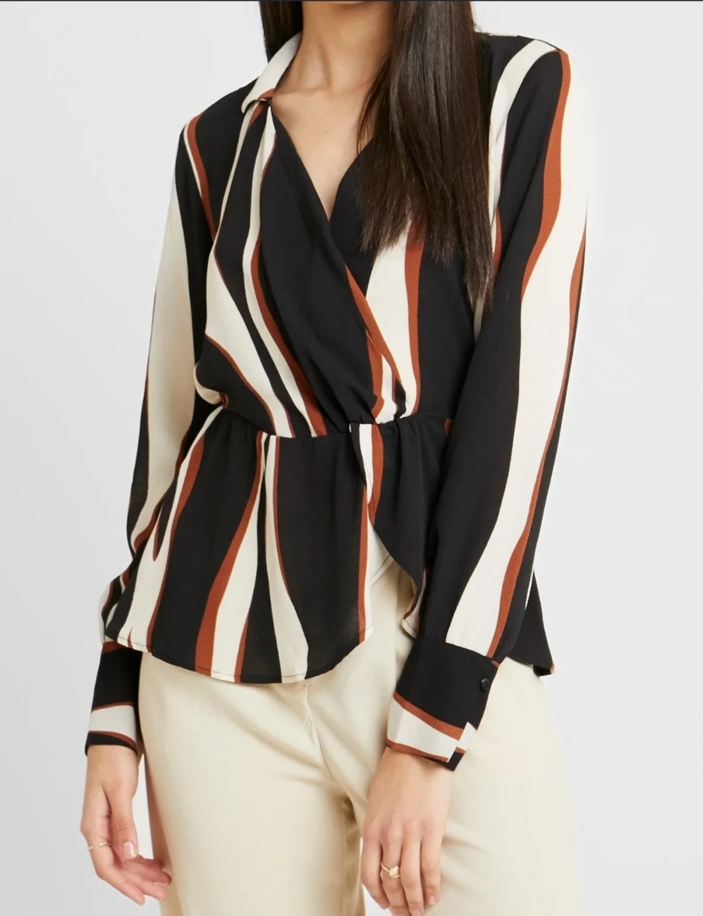 VERO MODA striped longsleeve blouse size small (S)