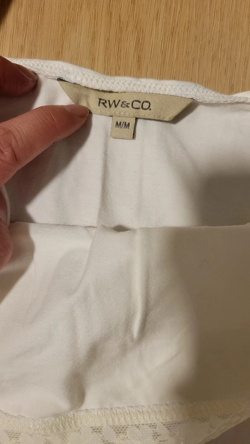 RW&CO. White Lace Trim Camisole - Medium - photo 2