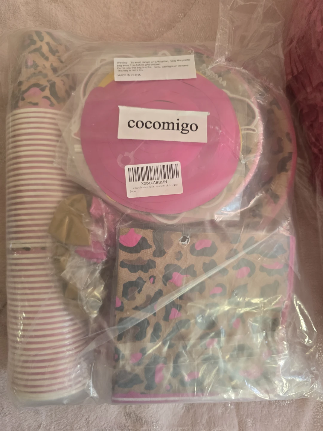 Leopard Print Birthday Party Supplies Set
