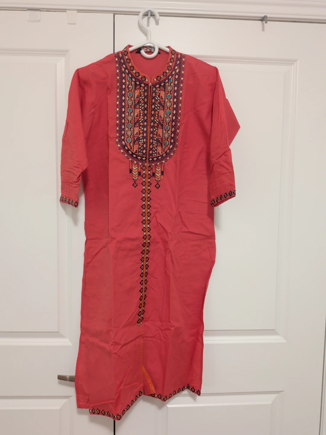 Coral Embroidered Kurti