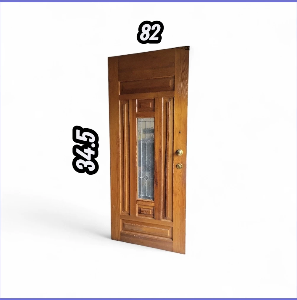 Wooden exterior door with glass insert - photo 2