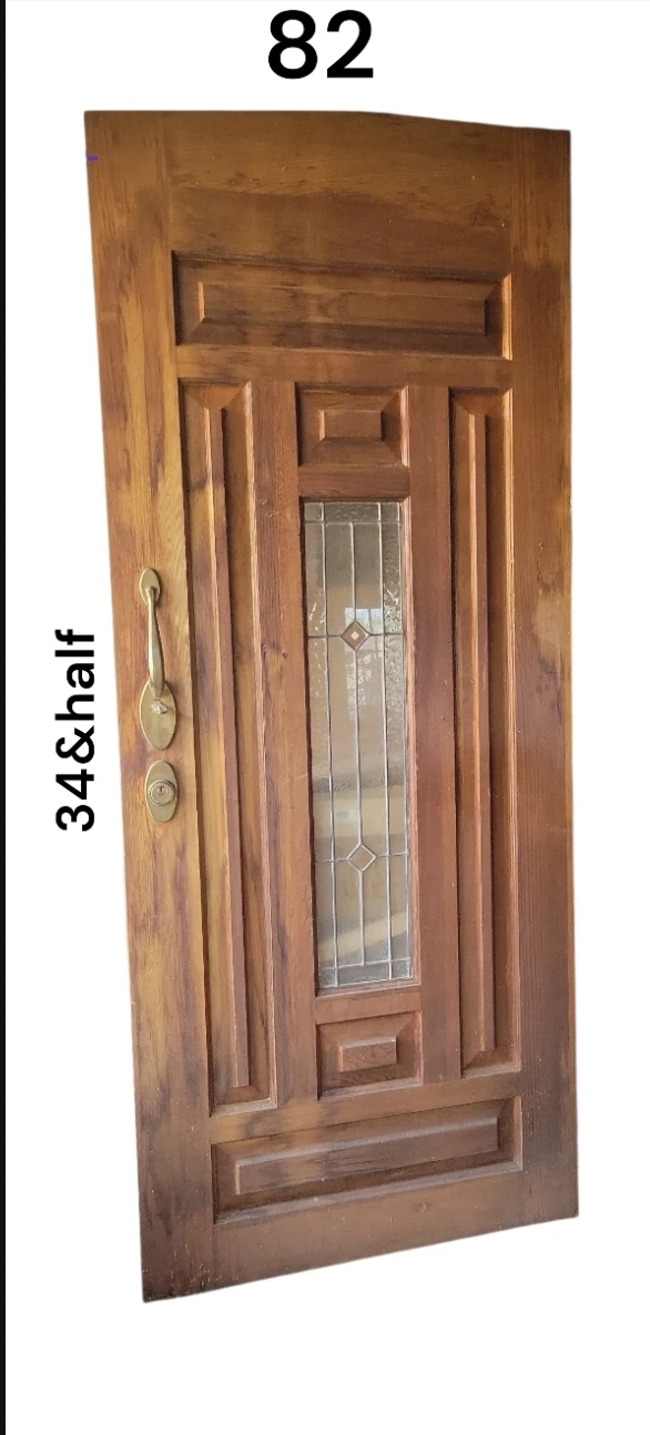 Wooden exterior door with glass insert - photo 3