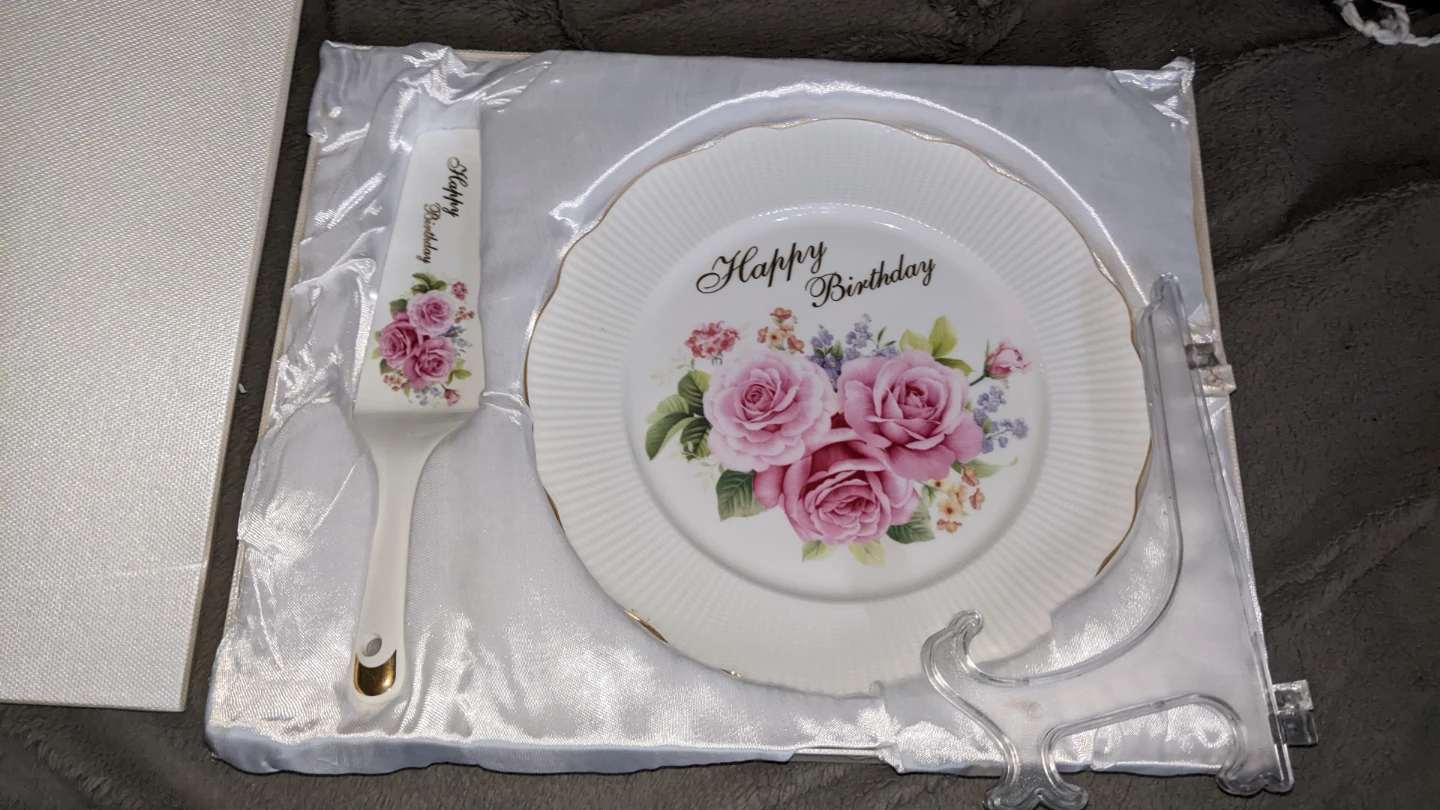 Hampstead Collection Birthday Cake Server and Plate Set