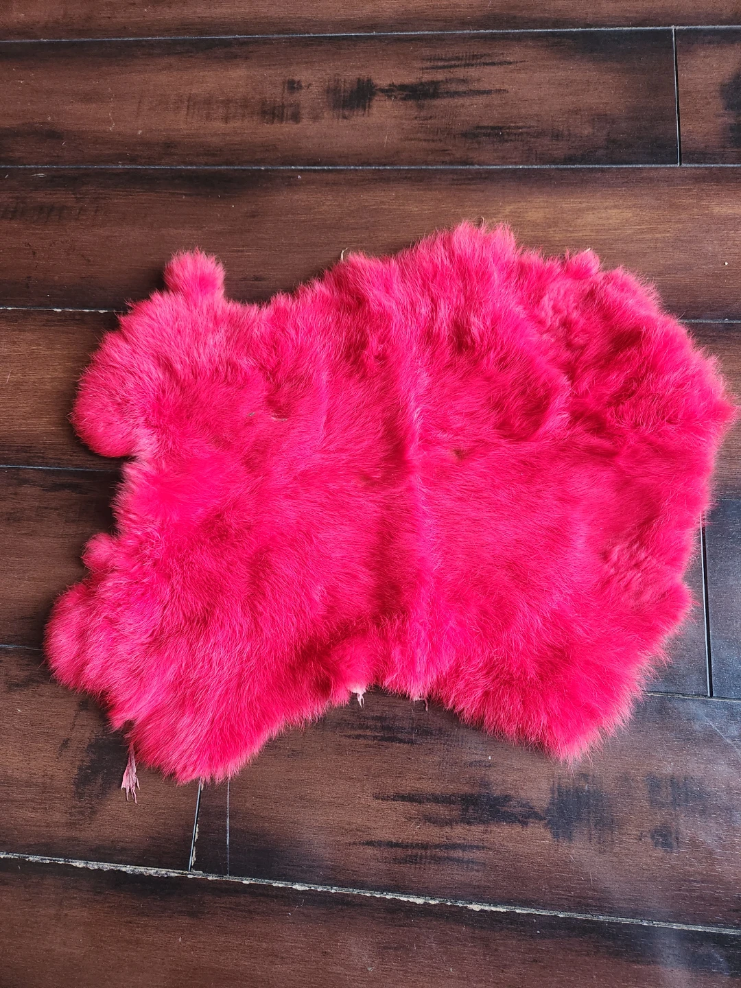 Rich red real Rabbit Fur Piece