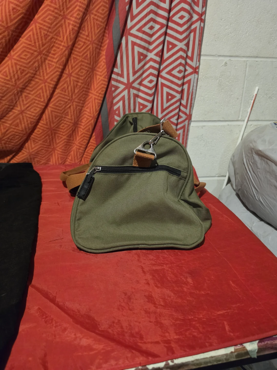 Olive Green Duffel Gym Bag - photo 4