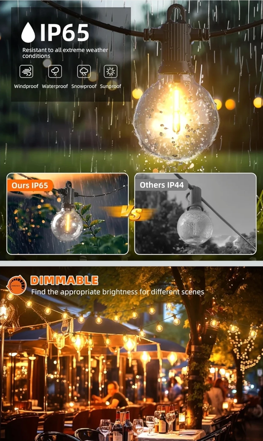 Kawaya Outdoor String Lights 150FT - photo 4