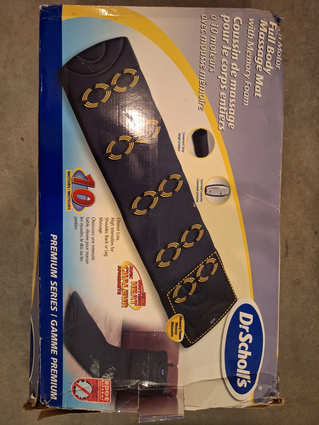 Dr. Scholl's Ten Motor Full Body Massage Mat with Memory Foam