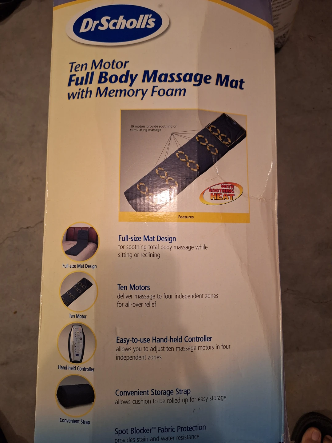 Dr. Scholl's Ten Motor Full Body Massage Mat with Memory Foam - photo 2