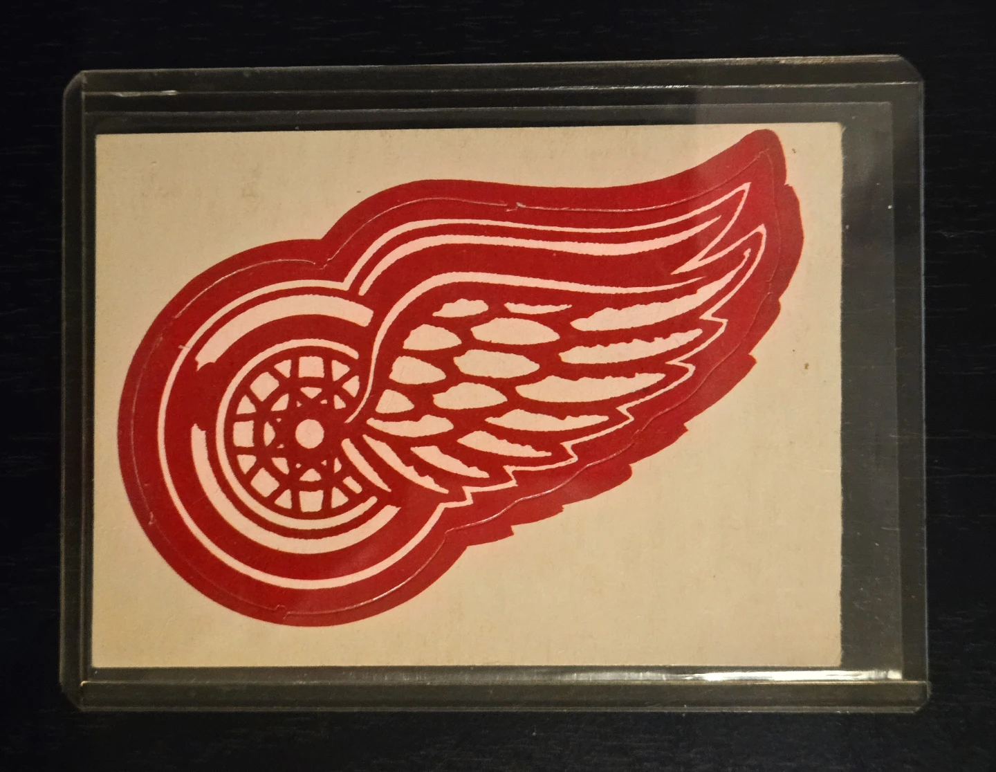 1972/73 And 1973/74  Red Wing Logo Sticker Inserts EX-NRMT - photo 2