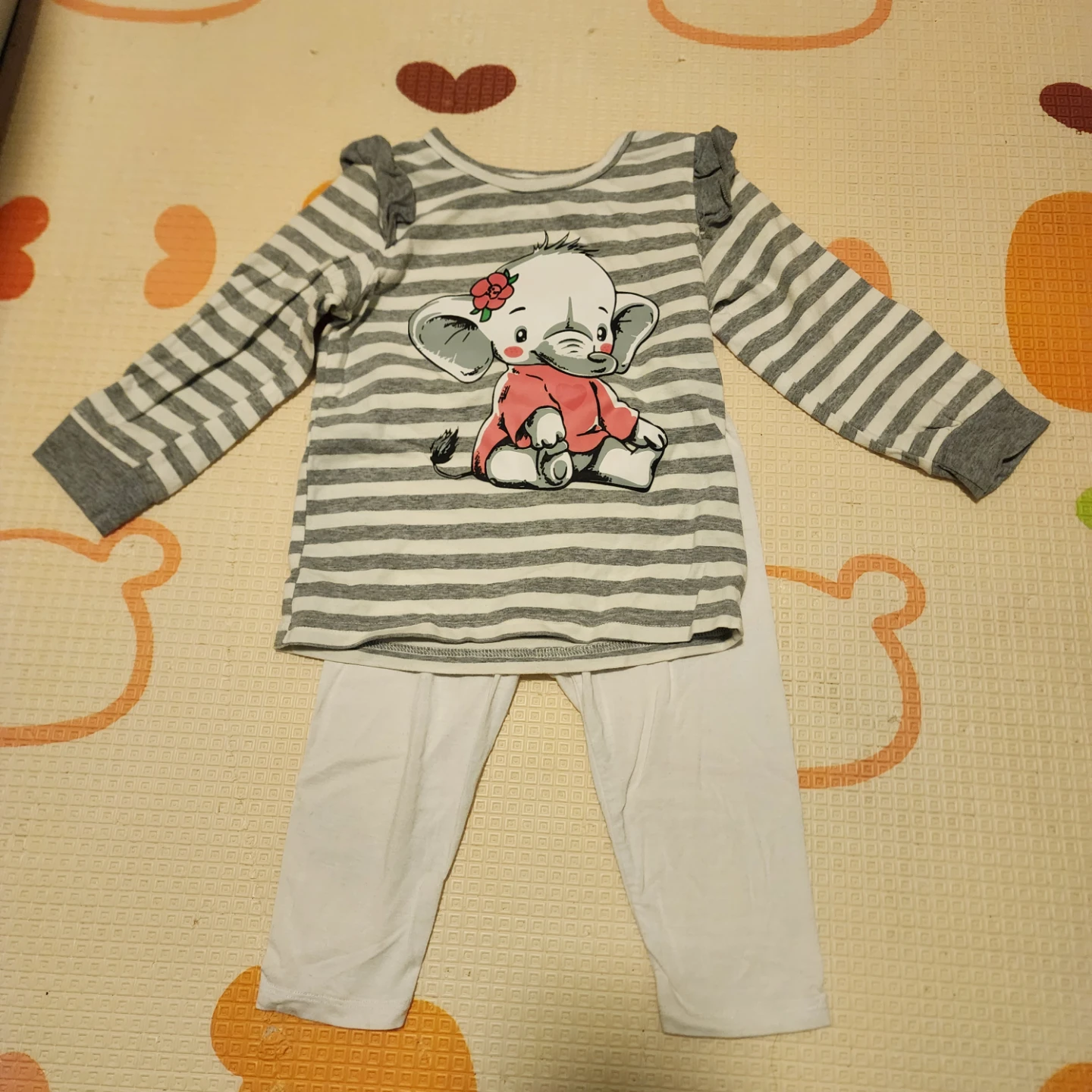 Baby Outfit Set - Elephant Print - 18-24 Months