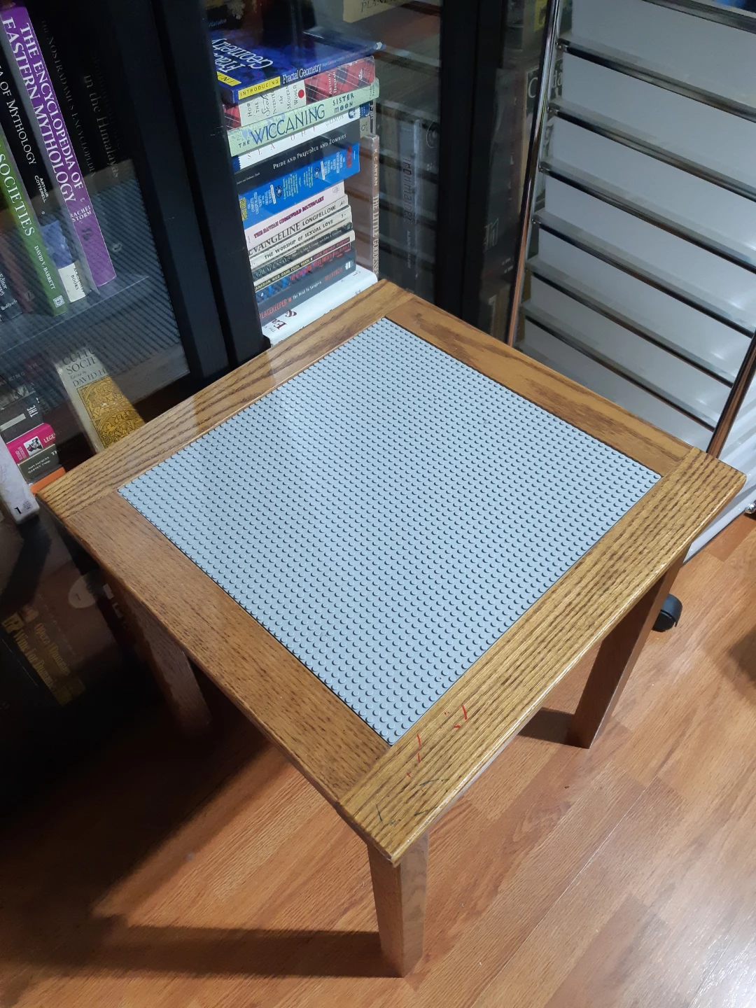 Wooden Table with Grey Lego Baseplate - photo 2