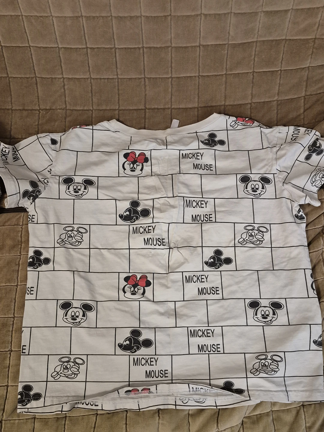 medium "cropped" t-shirt short sleeve micky mouse grid - photo 2