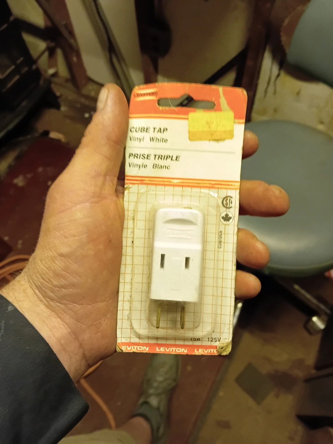 Leviton Cube Tap White
