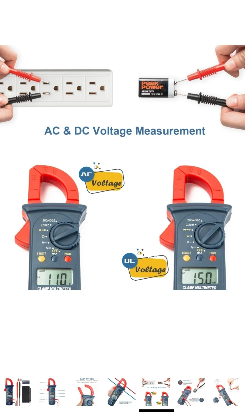AstroAI DT202 Digital Clamp Multimeter - photo 5