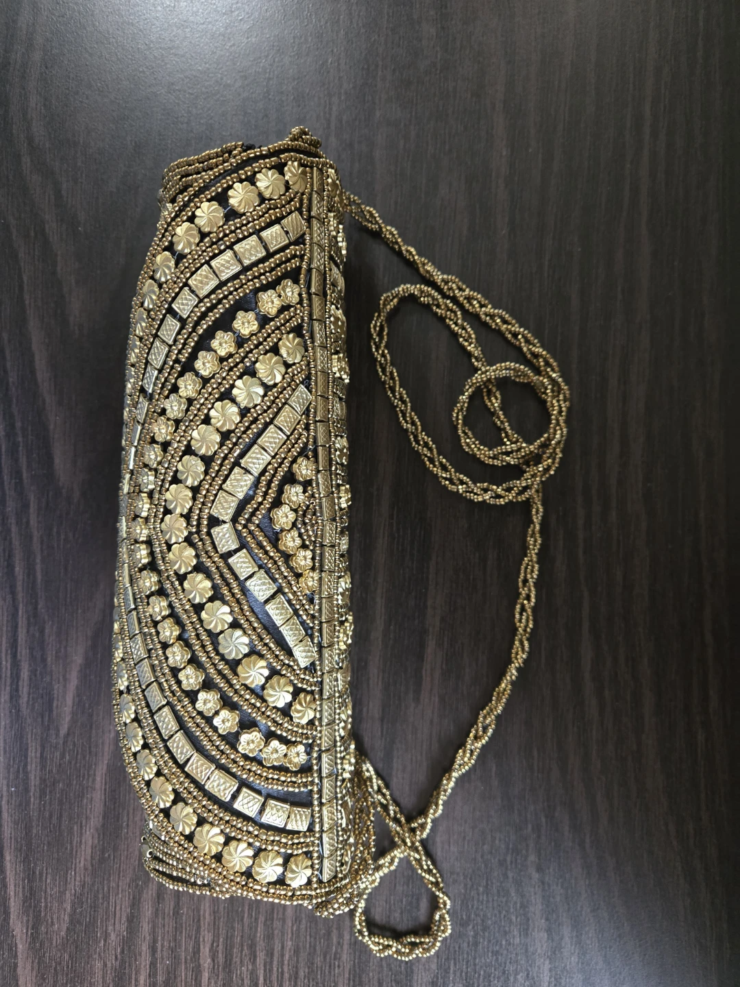 Embellished Clutch Purse with Chain Strap - photo 2