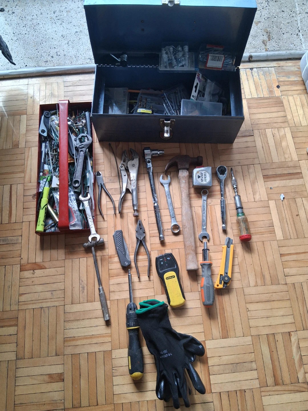 Assorted Hand Tools and Tool Box