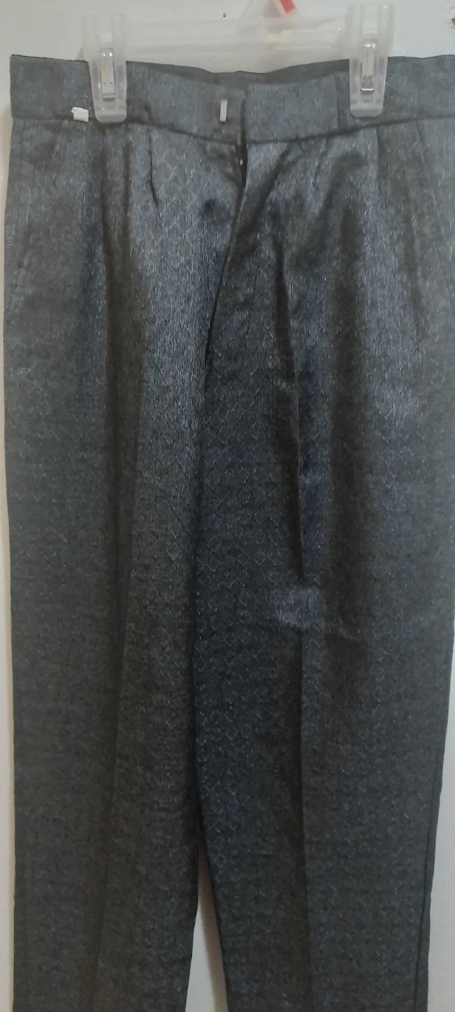 Dark Grey Patterned Dress Pants - photo 3