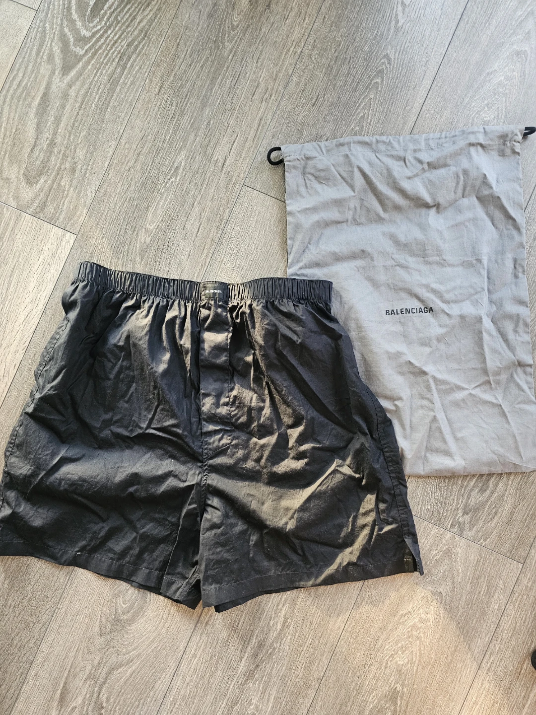 Balenciaga Women's A-Line Boxer Shorts in Black - photo 2