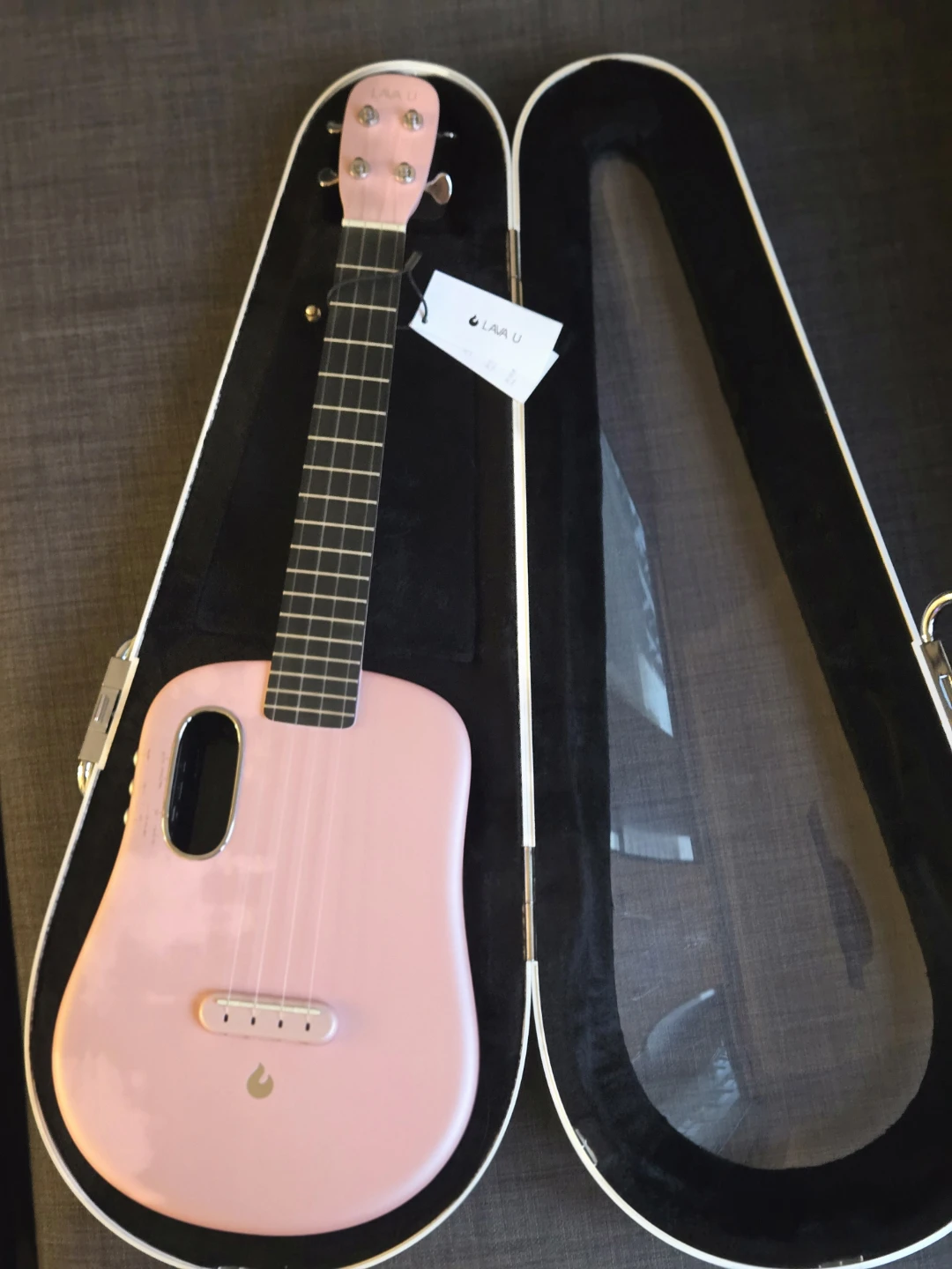Lava U Pink Ukulele with Case