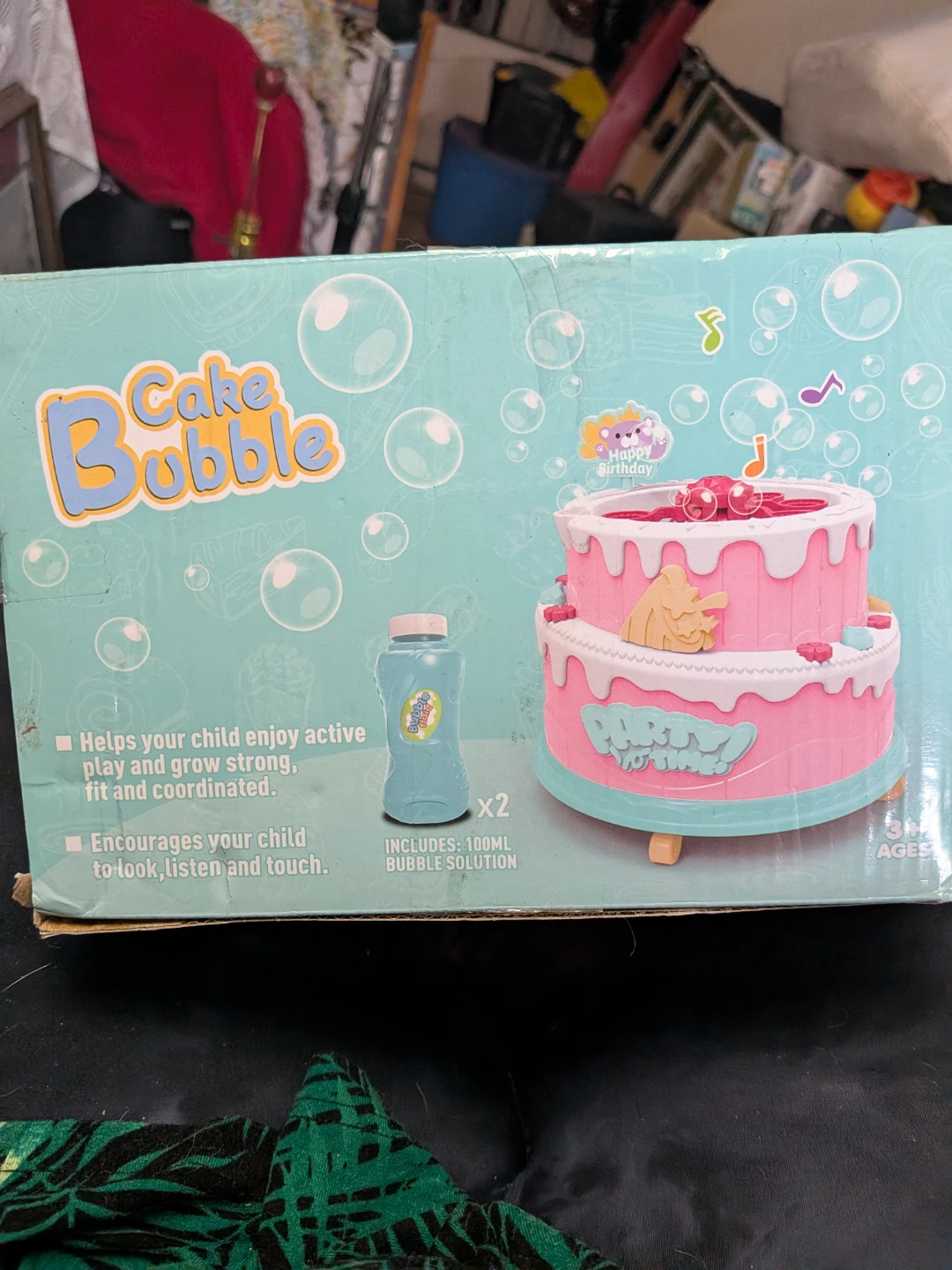 Happy birthday cake with bubbles and music - photo 2