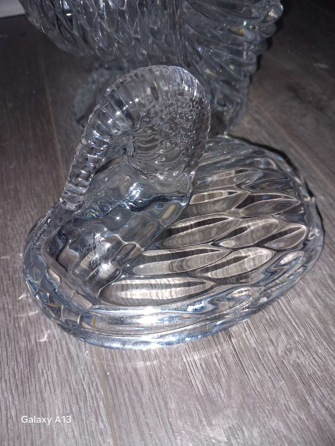 Crystal Glass Turkey Candy Dish - photo 2