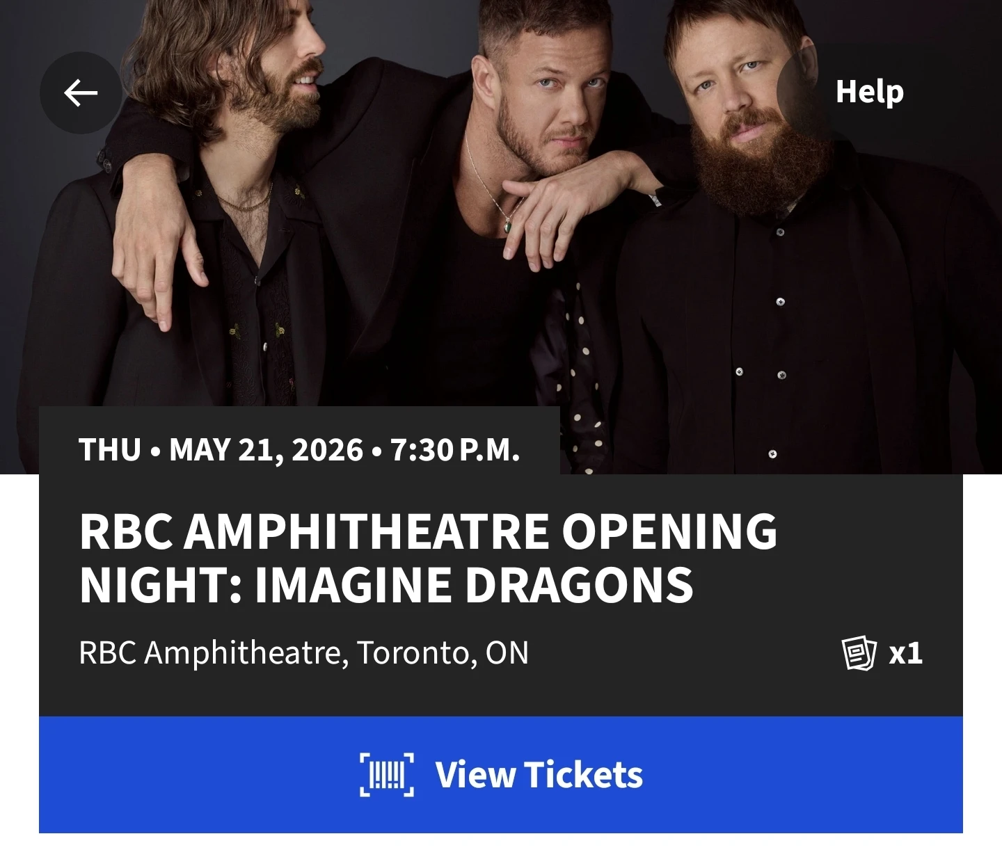 Imagine Dragons Concert Ticket - May 21, 2026