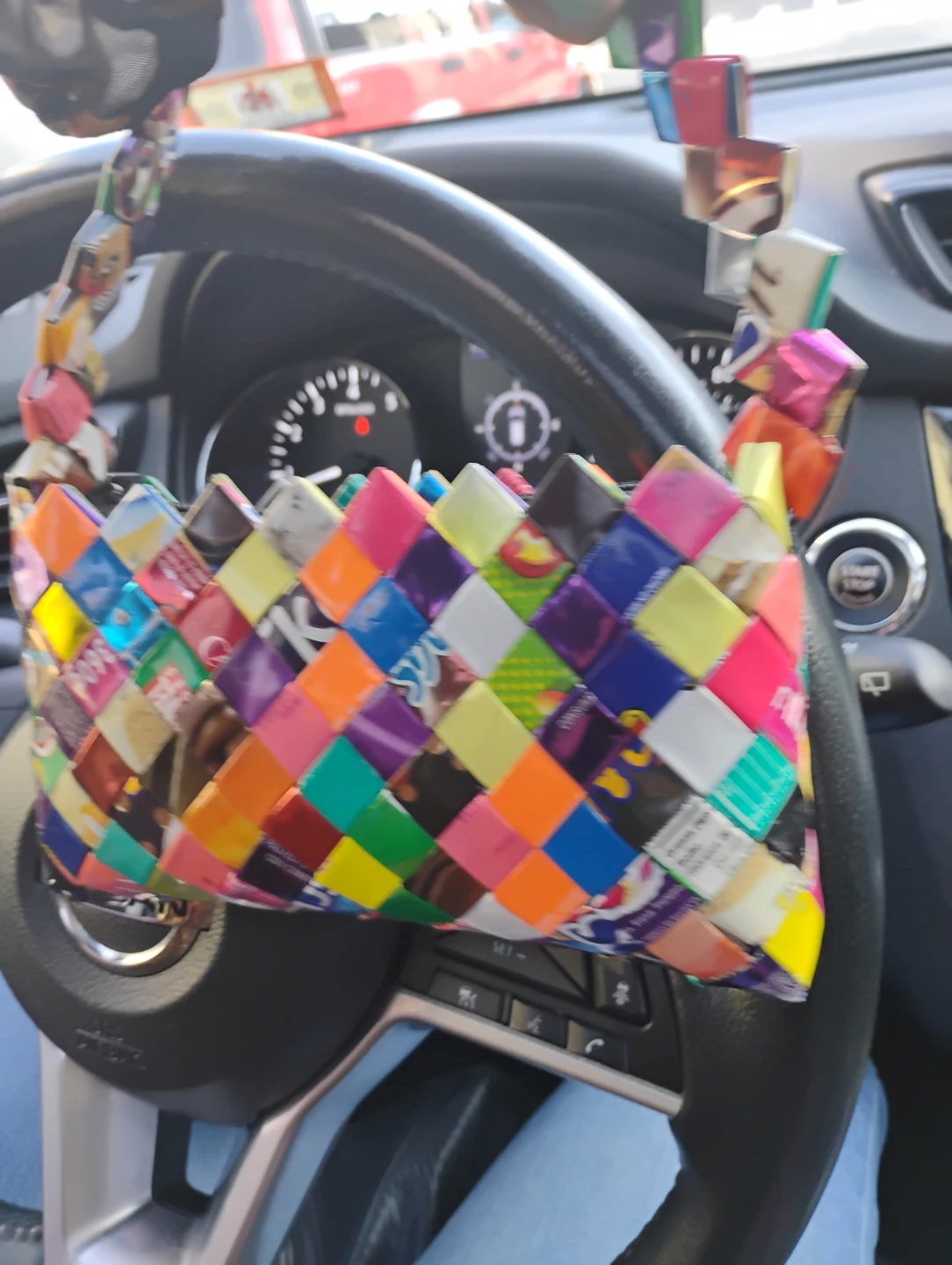 Woven Candy Wrapper Coin Purse