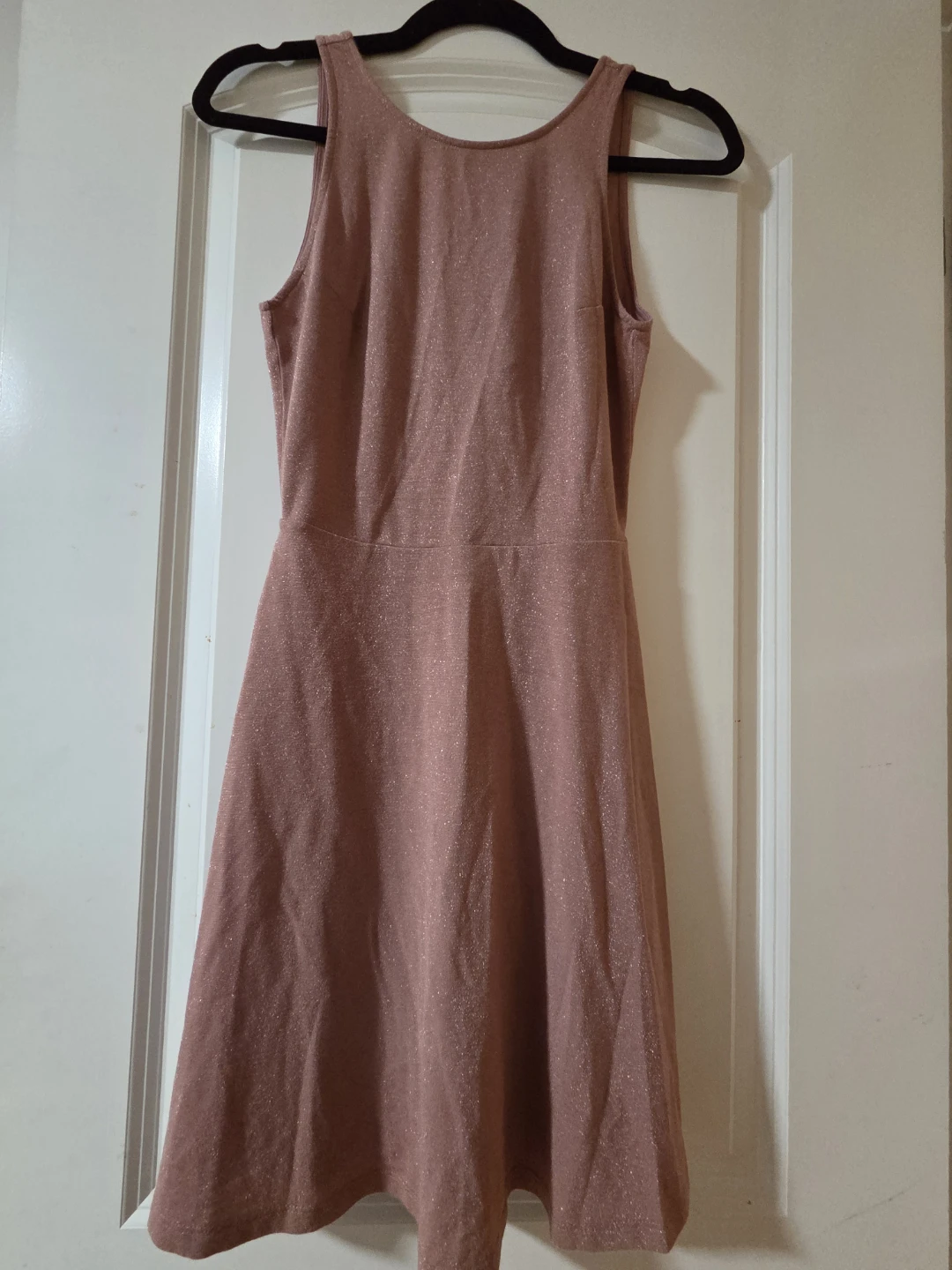 Sparkly pink skater dress