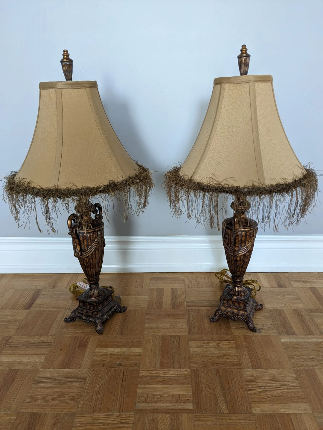 Pair of ornate table lamps