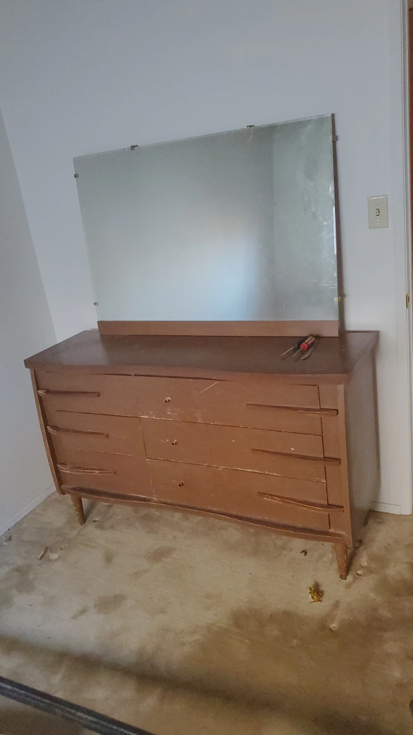 Mid-Century Modern Dresser with Mirror