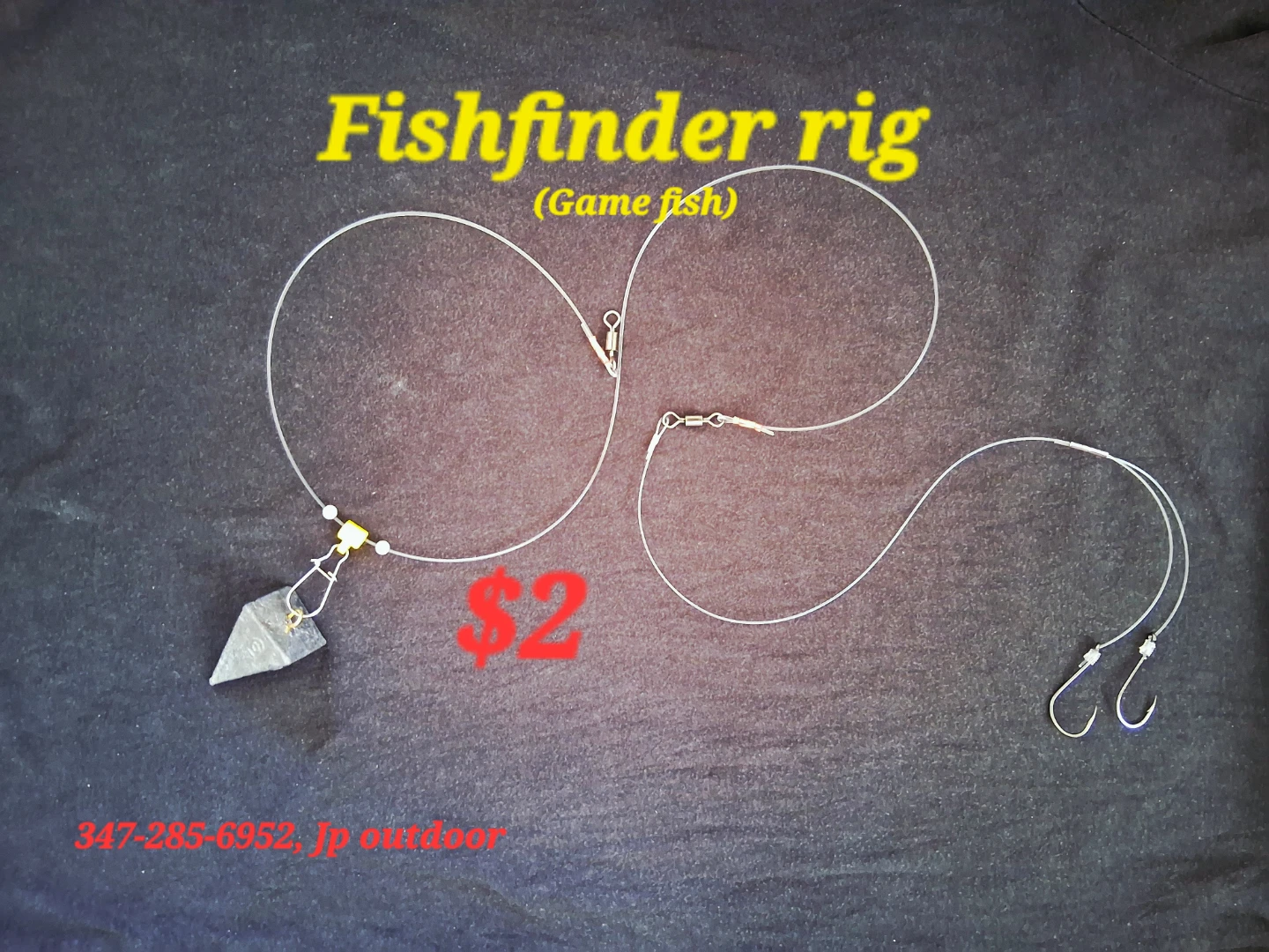 FishFinder Rig -2- 6/0 size Hooks