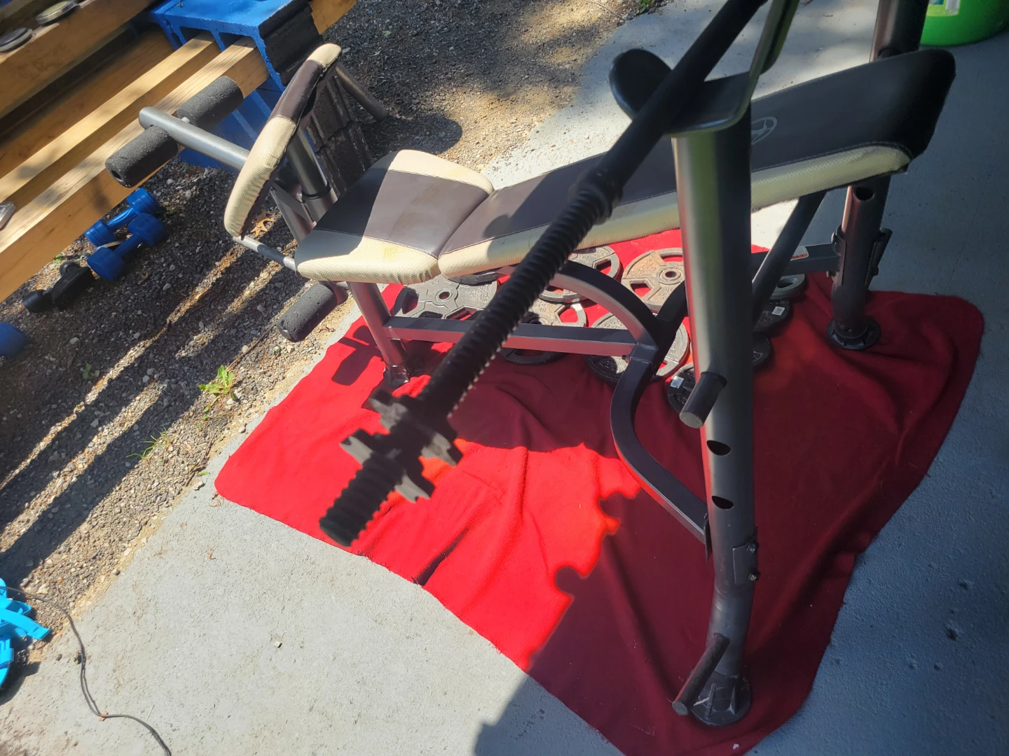 MARCY BENCH WITH INCLINE.  LEG EXTENSION PREACHER PAD - photo 5