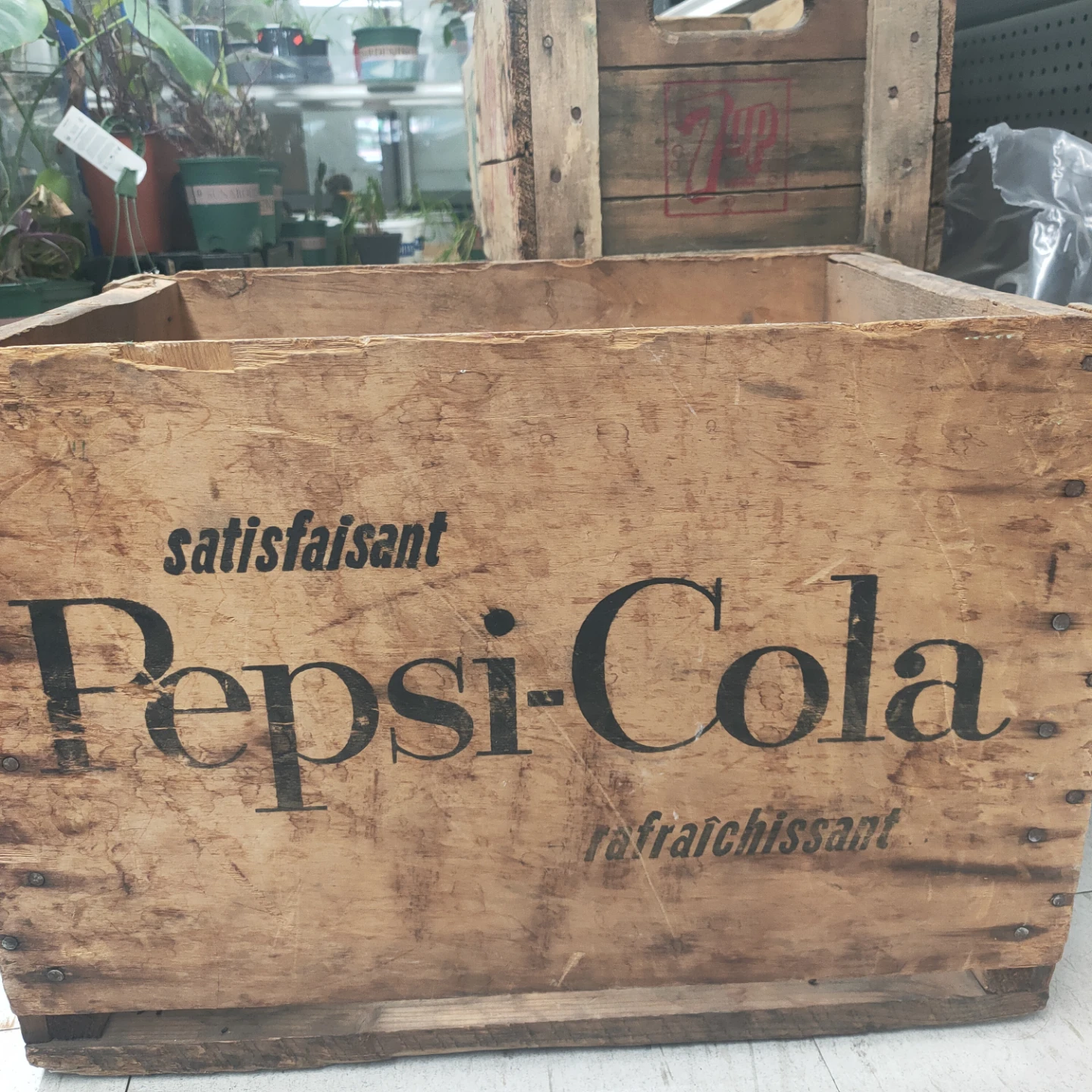Vintage Pepsi-Cola Wooden Crate